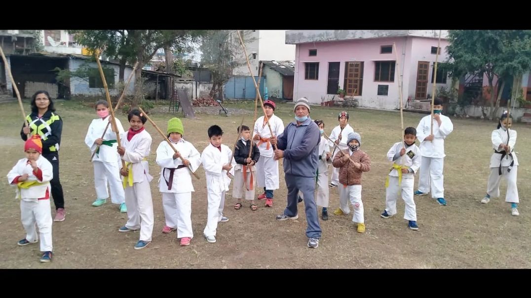 S.S. Karate School Winter Camp Event .Stick Practice on 13 Jan 2022 #sskarateschool, #sskarateschool